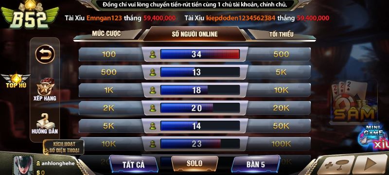 Sâm lốc B52 Club